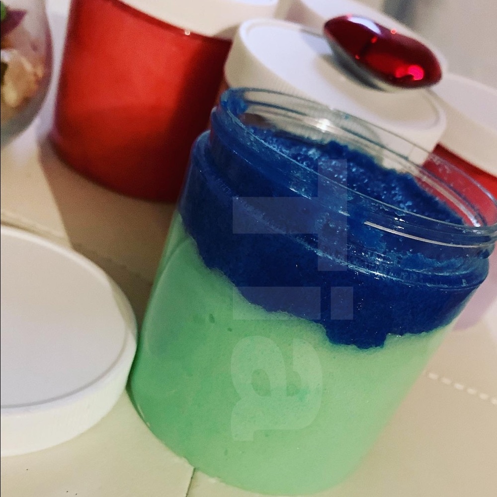 Blue n green body sugar scrub